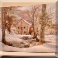 A07. Winter landscape print on canvas. 